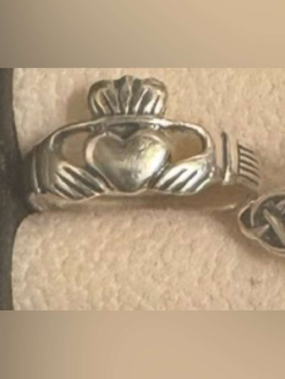 Sterling Silver Claddagh Ring - Silver Heart Design